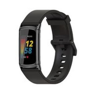 FitBit Charge 5 & 6 Extra soft siliconen bandje - Zwart + zwarte connector