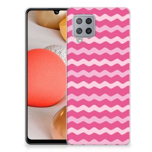 Samsung Galaxy A42 TPU bumper Waves Pink