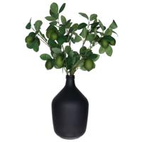 Kunstbloem citrusfruit tak limoen - 5x - 74 cm - groen - losse steel - Kunst zijdebloemen