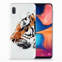 Smartphone hoesje Samsung Galaxy A20e Watercolor Tiger