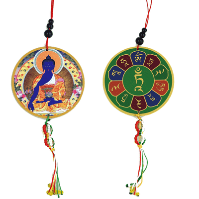 Auto- of Raamhanger Medicijnboeddha & Dorje