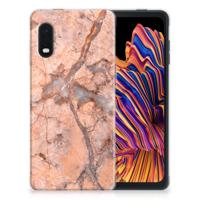 Samsung Xcover Pro | TPU | Siliconen hoesje | Marmer Oranje