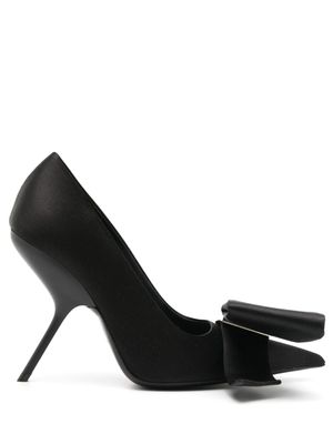 Ferragamo escarpins 105 mm à design satiné - Noir
