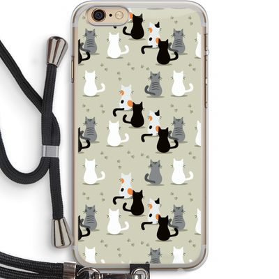 Katten: iPhone 6 PLUS / 6S PLUS Transparant Hoesje met koord