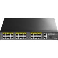 Cudy 24-port 10/100m poe+ switch (zwart)