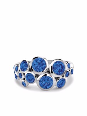 Pragnell bague Bubbles en or blanc 18ct ornée de saphirs - Argent