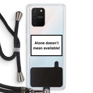 Alone: Samsung Galaxy S10 Lite Transparant Hoesje met koord