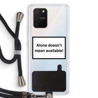 Alone: Samsung Galaxy S10 Lite Transparant Hoesje met koord - thumbnail