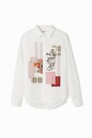 T-shirt patch Mickey Mouse - WHITE - XL