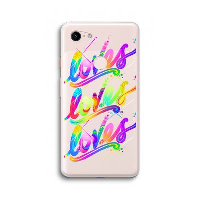 Loves: Google Pixel 3 XL Transparant Hoesje