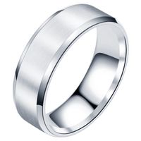 Heren ring Titanium Zilverkleurig 6mm