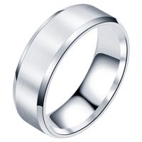 Heren ring Titanium Zilverkleurig 6mm-21mm