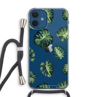 Tropische bladeren: iPhone 12 mini Transparant Hoesje met koord Tropische bladeren: iPhone 12 mini Transparant Hoesje met koord
