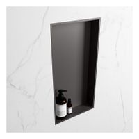 Wandnis Solid Surface Easy | In- en opbouw | 30x60x8 cm | 1 vak | Dark grey