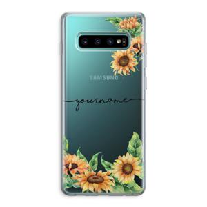Zonnebloemen: Samsung Galaxy S10 Plus Transparant Hoesje