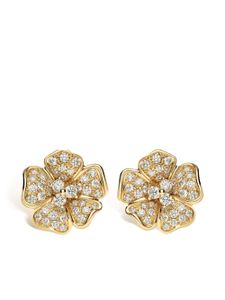 LEO PIZZO boucles d'oreilles Flora en or 18ct ornées de diamants