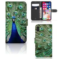 Apple iPhone Xs Max | Telefoonhoesje | Met pasjeshouder | Pauw