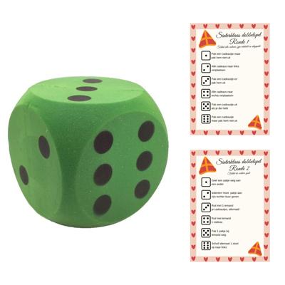 T&F Creations Sinterklaasspel set - dobbelspel - incl foam dobbelsteen - groen