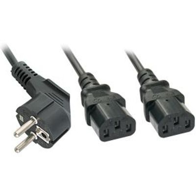 Lindy 30048 CEE7/14 Schuko Zwart electriciteitssnoer