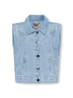 Kids ONLY zomer jeans gilet meisjes - licht blauw denim - Kogkennedy