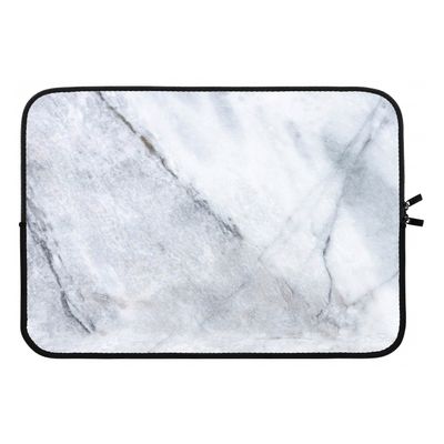 Witte marmer: Laptop sleeve 13 inch
