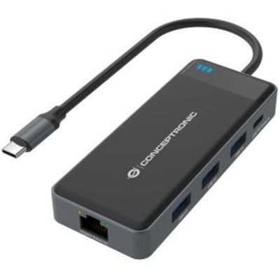 Conceptronic DONN14G notebook dock & poortreplicator Bedraad USB 3.2 Gen 1 (3.1 Gen 1) Type-C Grijs