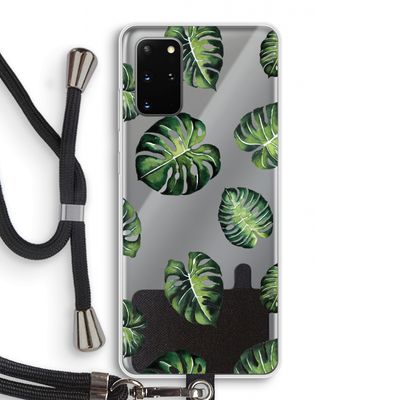 Tropische bladeren: Samsung Galaxy S20 Plus Transparant Hoesje met koord
