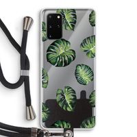 Tropische bladeren: Samsung Galaxy S20 Plus Transparant Hoesje met koord