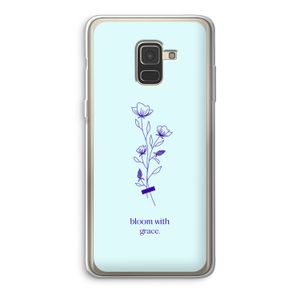 Bloom with grace: Samsung Galaxy A8 (2018) Transparant Hoesje
