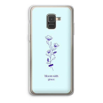 Bloom with grace: Samsung Galaxy A8 (2018) Transparant Hoesje