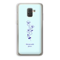 Bloom with grace: Samsung Galaxy A8 (2018) Transparant Hoesje