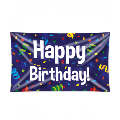 Gevelvlag &apos;Happy Birthday&apos; Confetti