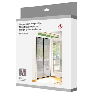 Magnetisch vliegen/insecten gordijn - zwart - 100 x 230 cm - vliegenhor