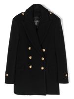 Balmain Kids manteau en laine mélangée à boutonnière croisée - Noir - thumbnail