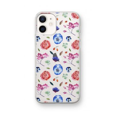 Bloemetjes: iPhone 12 mini Transparant Hoesje
