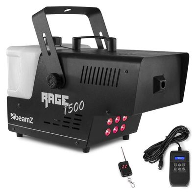 BeamZ Rage 1500LED rookmachine met RGB licht & draadloze afstandsbediening