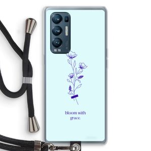 Bloom with grace: Oppo Find X3 Neo Transparant Hoesje met koord