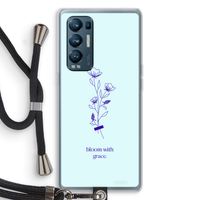 Bloom with grace: Oppo Find X3 Neo Transparant Hoesje met koord