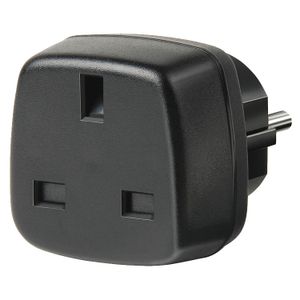 Brennenstuhl Travel Adapter GB/earthed netvoeding & inverter Zwart