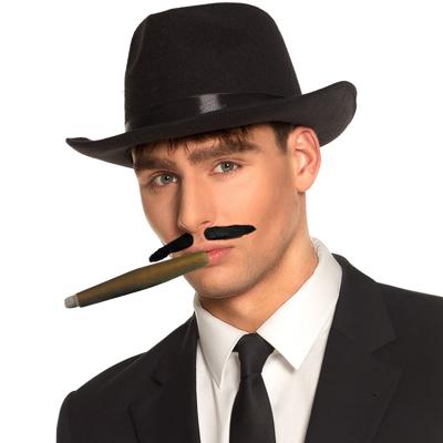 Gangster kostuum - hoed - nepsnor - sigaar - maffia thema - carnaval