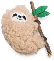 Beeztees kattenspeelgoed Jungle luiaard pluche/matatabi 10x8x3cm beige