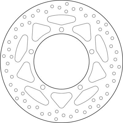 BREMBO Serie Oro remschijf, remschijven voor de moto, vast 68B407L2