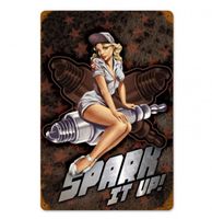 Spark it Up! Pin-Up Zwaar Metalen Bord