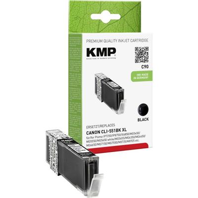 KMP Inktcartridge vervangt Canon CLI-551BK XL Compatibel Zwart C90 1520,0001