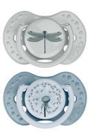 Difrax LOVI Dynamic Pacifier 18+ Months Botanic Blue Green - Fopspeen