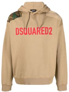 DSQUARED2 hoodie à logo imprimé - Marron