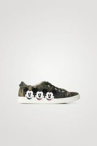 Gevoerde sneakers met stripprint - GREEN - 37