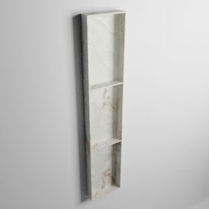 MONDIAZ EASY Nis 149,5x29,5cm in solid surface kleur Frappe. 3 vakken  geschikt voor in- of opbouw