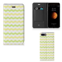 Apple iPhone 7 Plus | 8 Plus | Hoesje met Magneet | Waves Yellow Apple iPhone 7 Plus | 8 Plus | Hoesje met Magneet | Waves Yellow