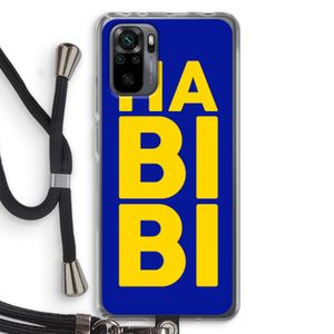 Habibi Blue: Xiaomi Redmi Note 10 Pro Transparant Hoesje met koord